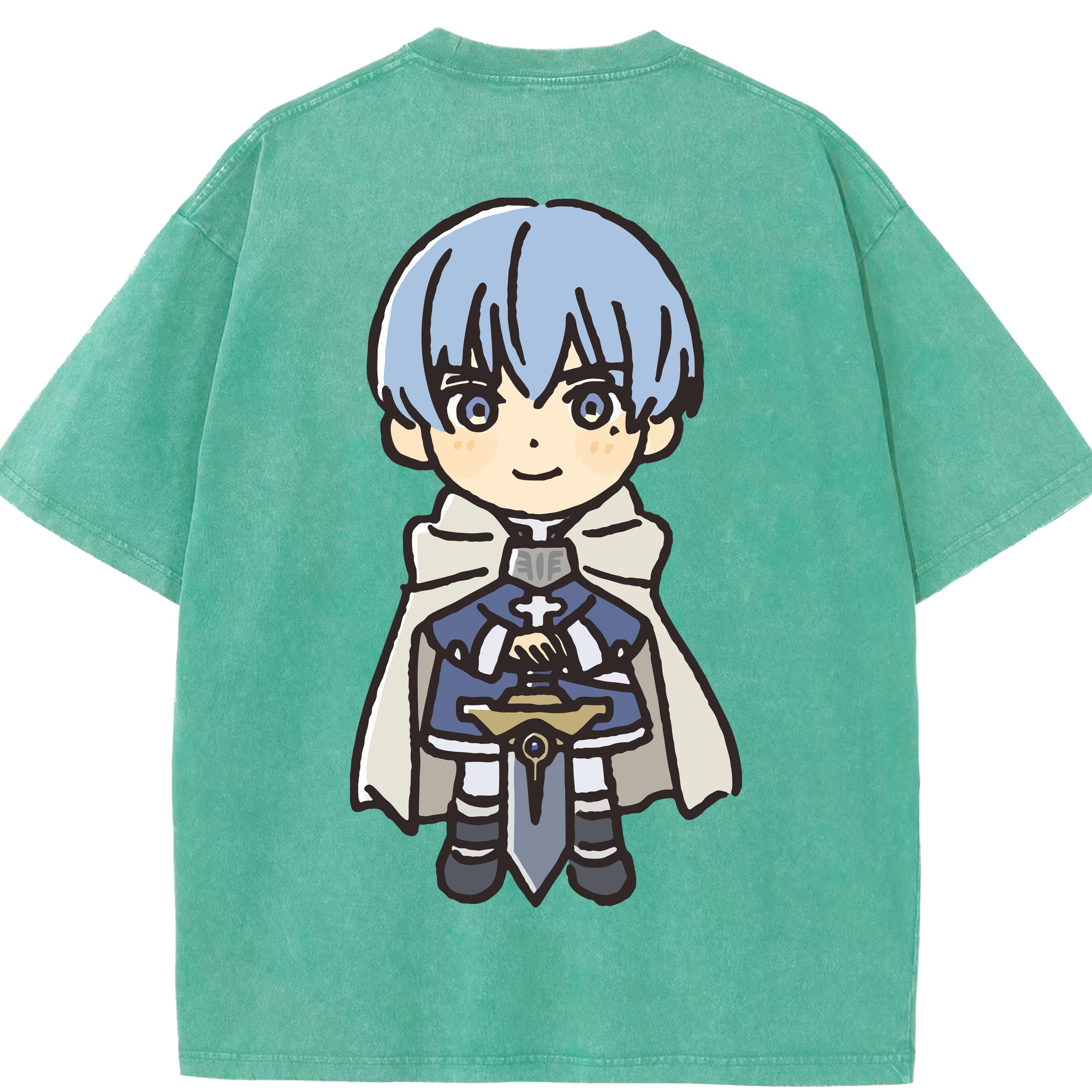 （画像用） 葬送のフリーレン Frieren 綿100% ヴィンテージ風 半袖Tシャツ（背面プリント）